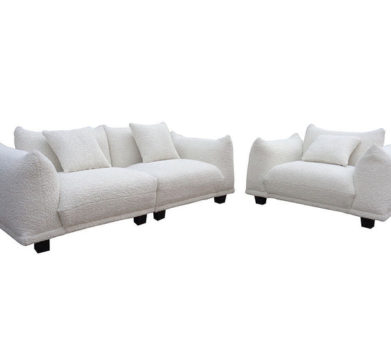 S3131 Homey sofa and oversized chair (White)