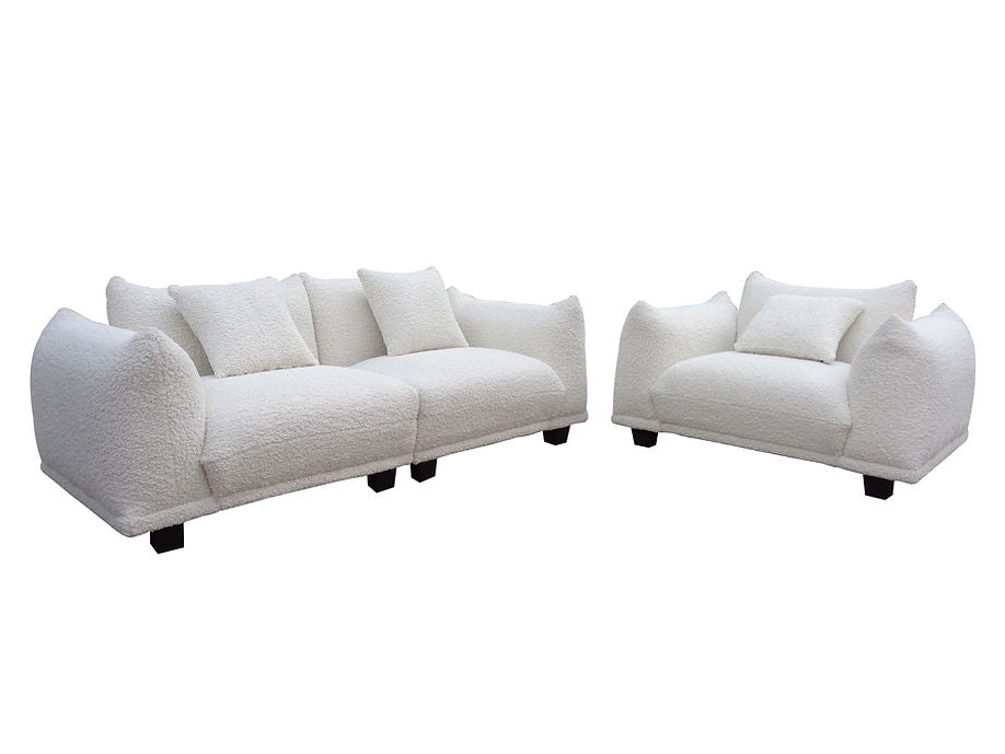 S3131 Homey sofa and oversized chair (White)