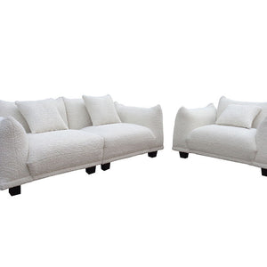 S3131 Homey sofa and oversized chair (White)