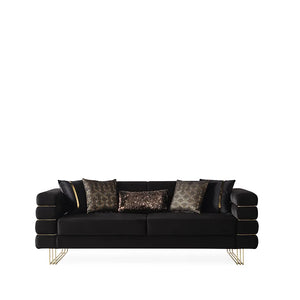 Luma Black sofa and loveseat