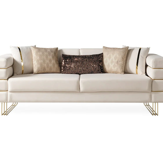 Luma White sofa and loveseat