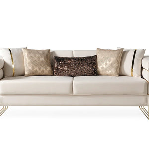 Luma White sofa and loveseat