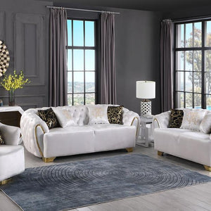 S2004 Mila sofa and loveseat (White)