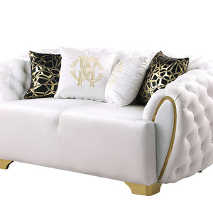 S2004 Mila sofa and loveseat (White)