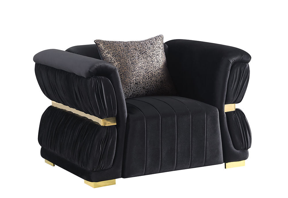 S2003 Anna (Black) SOFA & LOVESEAT