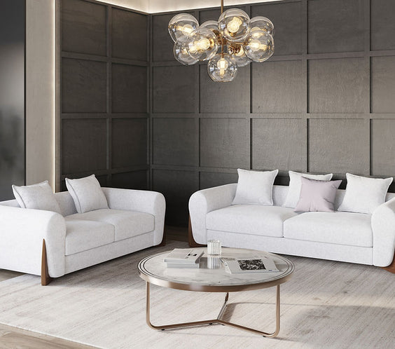 S4045 Stylus (Ivory) sofa and loveseat