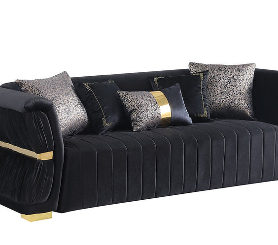 S2003 Anna (Black) SOFA & LOVESEAT