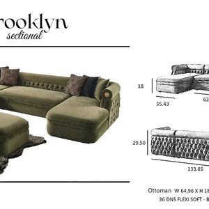 Brooklyn Sectional (Orange)