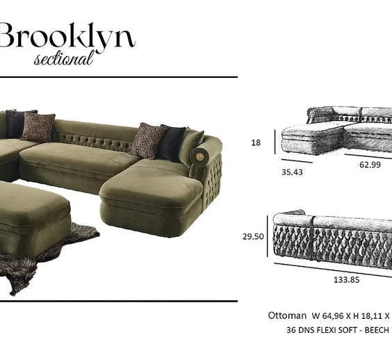 Brooklyn Sectional (Grey)