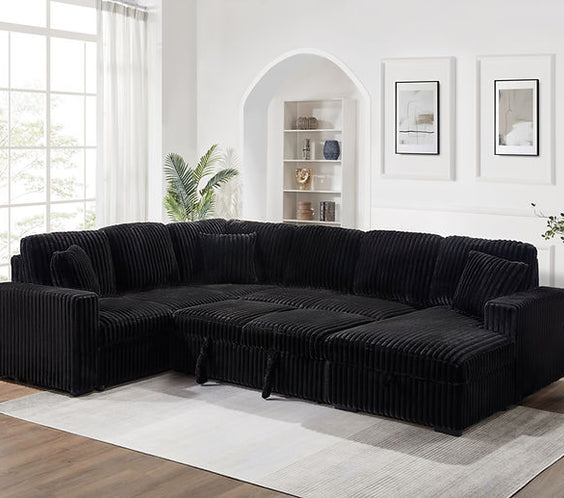 Raha Black Sofa