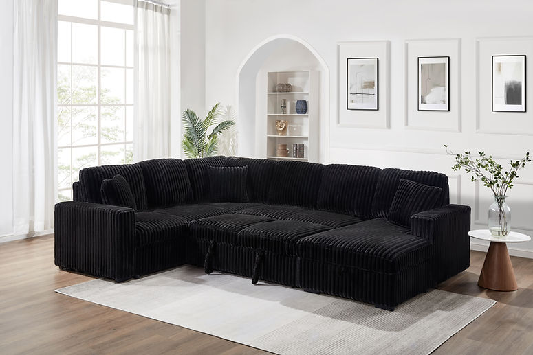 Raha Black Sofa