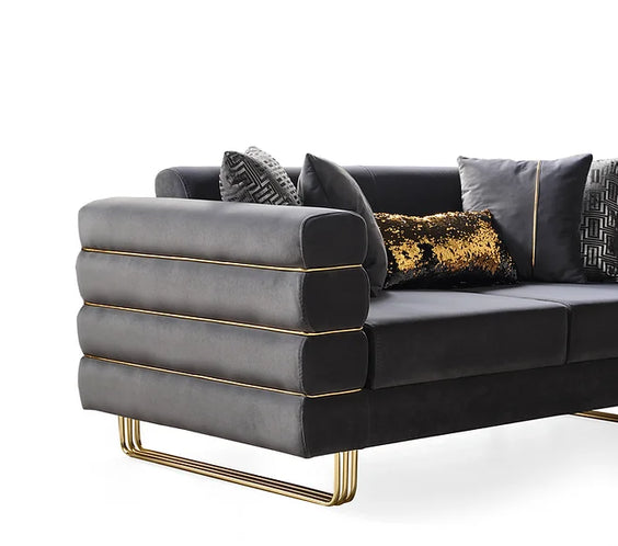 Luma Grey sofa and loveseat