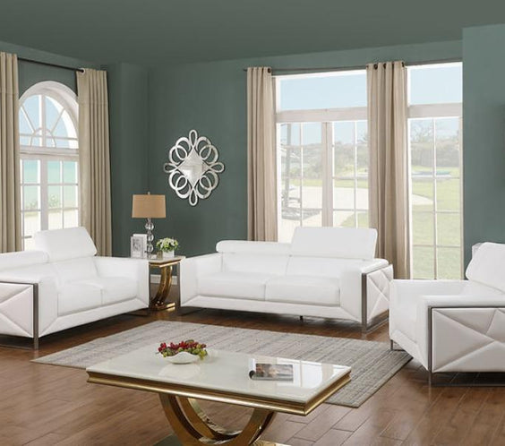 MI-989 Giorgio (White) sofa & loveseat