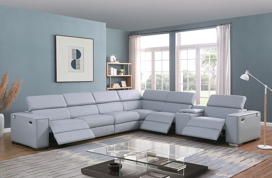 MI-631-6Pcs Picasso sectional light blue