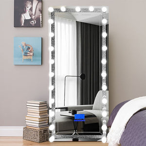 Upgrade your space with the A-FM03 Hollywood LED mirror from Moda Home. Features Bluetooth, bright LED lights, and a sleek modern design.