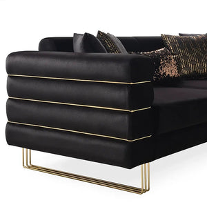 Luma Black sofa and loveseat