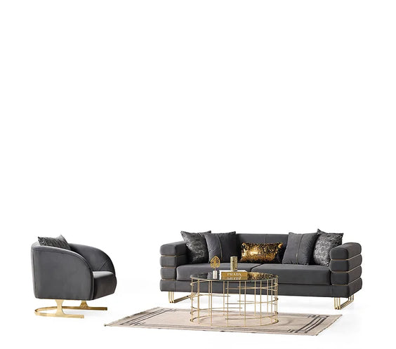 Luma Grey sofa and loveseat