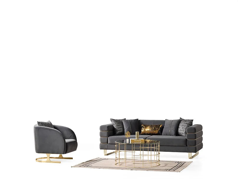 Luma Grey sofa and loveseat