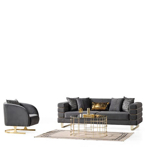 Luma Grey sofa and loveseat