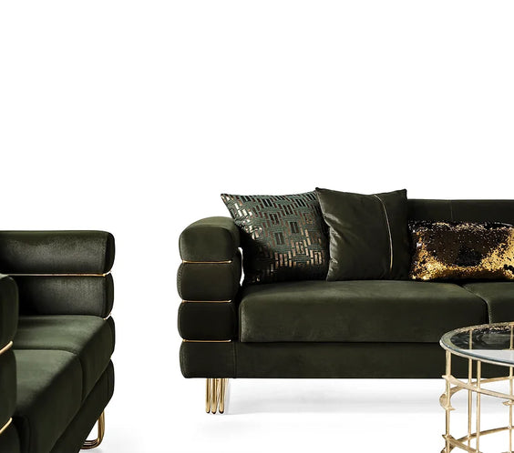 Luma Emerald sofa and loveseat