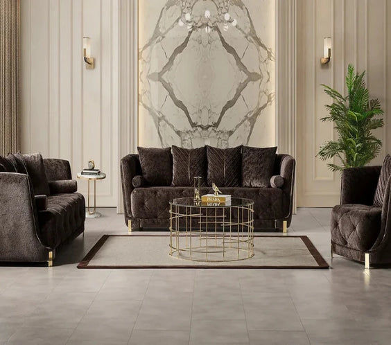Elit sofa loveseat Brown