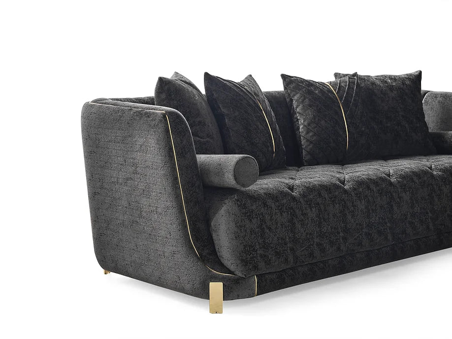 Elit sofa loveseat Charcoal