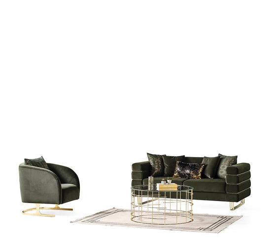 Luma Emerald sofa and loveseat