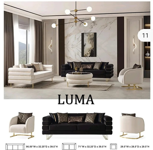 Luma Grey sofa and loveseat