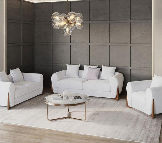 S4045 Stylus (Ivory) sofa and loveseat