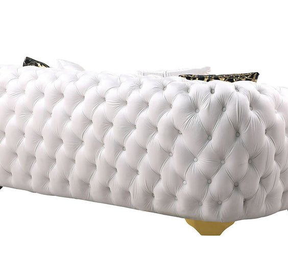 S2004 Mila sofa and loveseat (White)