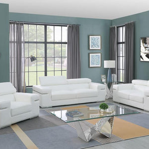 MI-8020 Soho White 2pc Love Seat & Sofa