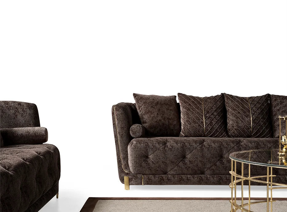 Elit sofa loveseat Brown