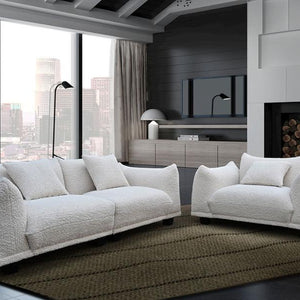 S3131 Homey sofa and oversized chair (White)