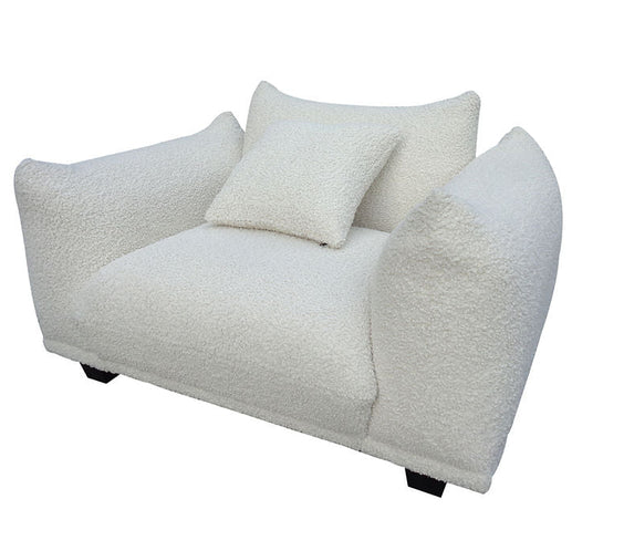 S3131 Homey sofa and oversized chair (White)