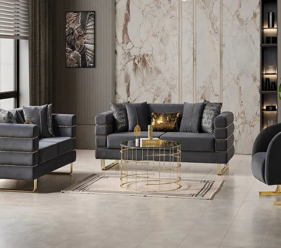 Luma Grey sofa and loveseat