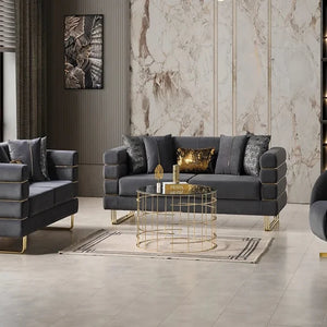 Luma Grey sofa and loveseat