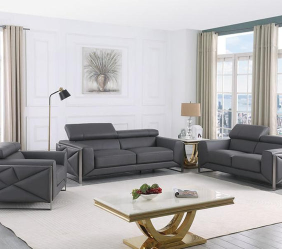 MI-989 Giorgio (Dark Grey) sofa & loveseat