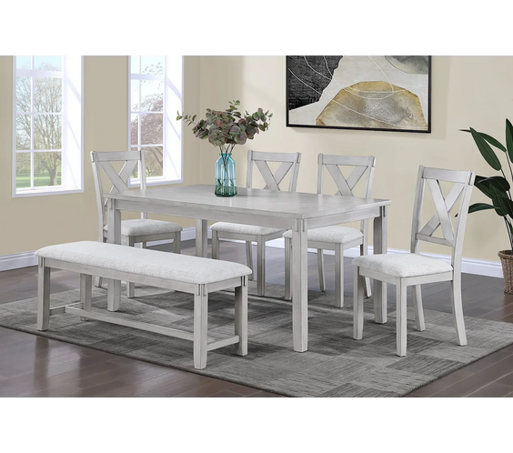 2321DW-6P CLARA DRIFTWOOD DINING SET