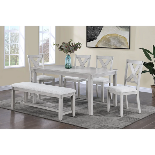 2321DW-6P CLARA DRIFTWOOD DINING SET