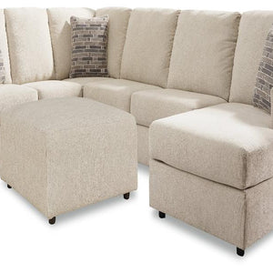 Edenfield 3-Piece Sectional with Ottoman in Linen