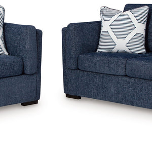 Evansley Navy Living Room Set