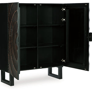 Fosterman Distressed Black Accent Cabinet