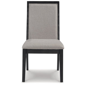 Foyland Light Gray/Black Dining Chair, Set of 2