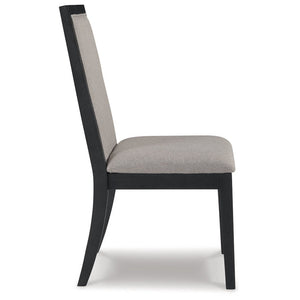 Foyland Light Gray/Black Dining Chair, Set of 2