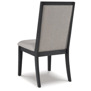 Foyland Light Gray/Black Dining Chair, Set of 2