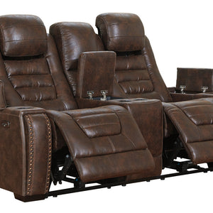 Game Zone Bark Power Reclining Loveseat with Console