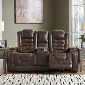 Game Zone Bark Power Reclining Loveseat with Console