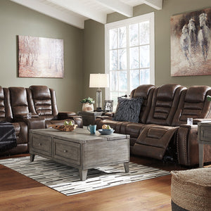 Game Zone Bark Power Reclining Loveseat with Console