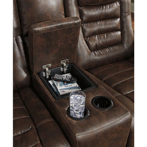 Game Zone Bark Power Reclining Loveseat with Console