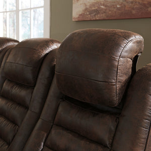 Game Zone Bark Power Reclining Loveseat with Console